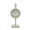 15&#x22; White Metal Hanging Clock